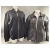 GV Italian Leather Jacket & Burberry Sweatshirt