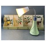 Ottlite Tulip Lamp & Cottage Style Wall Rack