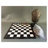 Egyptian Themed Chess Set & Williams Sonoma Turtle