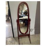 Cherry Tone Wooden Standing Mirror