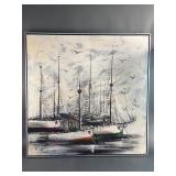 XL Sailboat Signed Painting