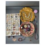 Costume Jewelry, 2 Pair Sterling Earrings & More