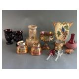 Art Deco Amber Glass, Artisan Pottery, & More