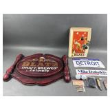 Blatz Plastic Beer Signs, Vintage Pocket Knife,