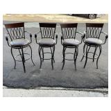 4 Swivel Bar Stools With Armrest