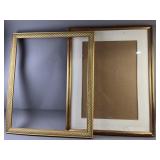 2 XL Gilt Art Frames 1 With Glass & Matting