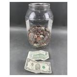 Huge Spare US & Canadian Change Jar