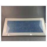 Antique NYNH & HRR Locomotive Train Blueprint