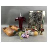 Dutch Shoes, Russian Egg & Decor Lot