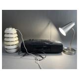 RCA Radio/Tape Recorder, UV Bug & Desk Lamps