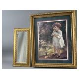 Zula Kenyon Print & Gold Gilt Frame Mirror