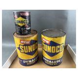 Vtg Sunoco Dynalube Cans
