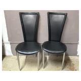 Two Black Dining Chairs