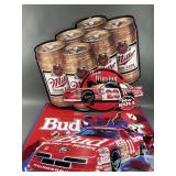 Vtg Bud, Winston Racing Metal Signs & More