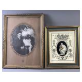 Antique Wedding Portrait & Grecian Art Piece
