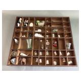 Thimbles & Miniatures In Wood Display