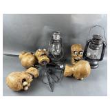 Halloween Blow Mold Skeleton Lights