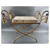 Gold Leaf Vanity Bench