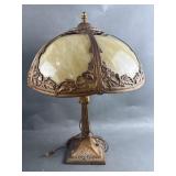 Art Nouveau Slab Glass Table Lamp