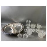 Silver Plated Oneida Chip Dip, Cut Glass & More