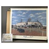 Tiger Stadium Print Signed By Trammell & Gibson