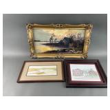 Vtg Framed Virginia Fitzpatrick Print & More