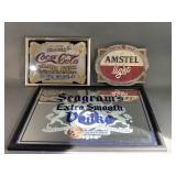 Amstel Light, Coke, & Seagrams Bar Signs