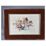 Framed Abstract Signed Leonardo Nierman Art