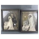 Antique Wedding Photos In Frame