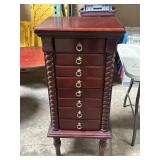 Vintage Cherry Wood Jewelry Armoire