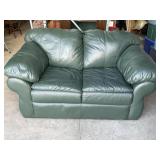 Green Leather Loveseat Green Leather Loveseat