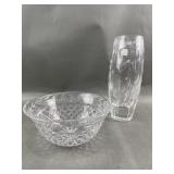 Waterford Bowl & Crystal Lenox Vase Waterford Bowl & Crystal Lenox Vase