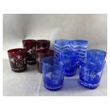 Bavarian Etched Glass Tumblers