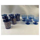 Blue Iridescent Drinking Glasses & More Blue Iridescent Drinking Glasses & More