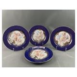 4 Fitz & Floyd Angel/Cherub Salad Plates 4 Fitz & Floyd Angel/Cherub Salad Plates