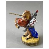 Limoges Knight on Horseback Trinket Box Limoges Knight on Horseback Trinket Box