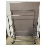 Double Metal Rolling Clothes Rack Double Metal Rolling Clothes Rack