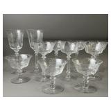 Heisey Orchid Etched Glasses Heisey Orchid Etched Glasses