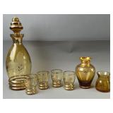 Vintage Czech Decanter Set & More Vintage Czech Decanter Set & More