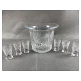 Princess House Glass Ice Bucket & Glasses Princess House Glass Ice Bucket & Glasses