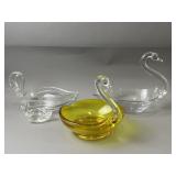 Vintage Glass Swan Dishes Vintage Glass Swan Dishes