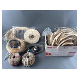 Vtg Basket Weaving Bases, Reed & Handles Vtg Basket Weaving Bases, Reed & Handles