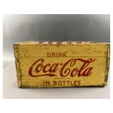 Vintage Wooden Coke Crate with Glass Bottles Vintage Wooden Coke Crate with Glass Bottles