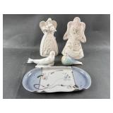 Signed Ceramic Angel & Decor Signed Ceramic Angel & Decor