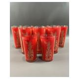 Vtg Culver Red Gold Thai Goddess Glasses Vtg Culver Red Gold Thai Goddess Glasses