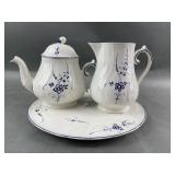 Villeroy & Boch Luxembourg Teapot Creamer& Platter Villeroy & Boch Luxembourg Teapot Creamer& Platter
