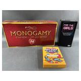 Monogamy, For The Girls & Card Game Lot Monogamy, For The Girls & Card Game Lot