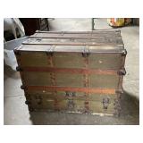 XL Antique Steamer Trunk With Slides XL Antique Steamer Trunk With Slides