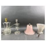 Vintage Glass Light Fixtures & Shade Vintage Glass Light Fixtures & Shade