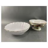 Waterford Garland Footed Bowl & Royal Worcester Waterford Garland Footed Bowl & Royal Worcester